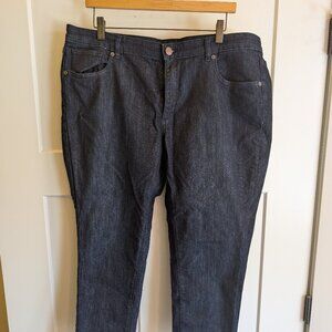 Coldwater Creek, Natural fit, ankle jeans, dark dyed, size 18